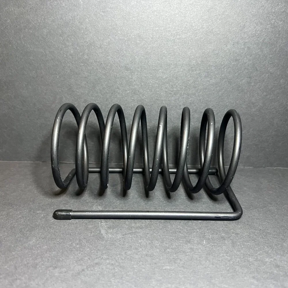 Black Metal Wire Spiral Coil Mail Letter Holder Office Desk Organizer 3 x 5.75